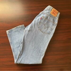 Vintage Levis 550 Jeans Mens 34x32 Relaxed Fit Blue Red Tab